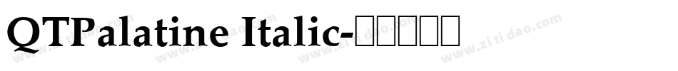 QTPalatine Italic字体转换